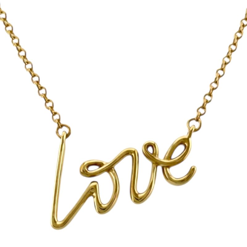 Tiffany & Co Graffiti Love Necklace 18k Gold 18K Yellow Gold Ladies Tiffany &