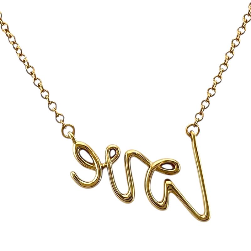Tiffany & Co Graffiti Love Necklace 18k Gold 18K Yellow Gold Ladies Tiffany &