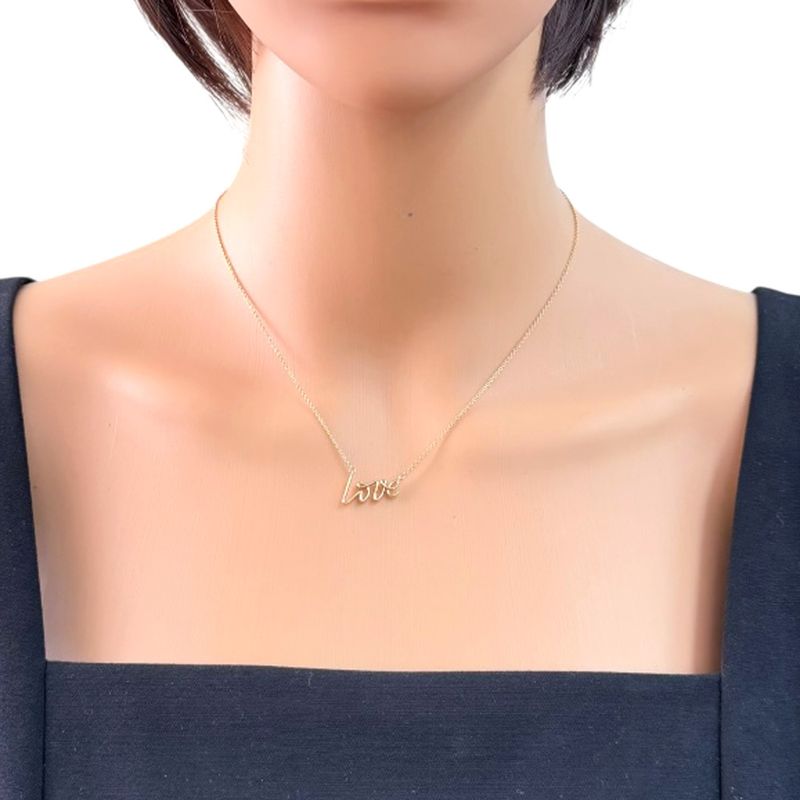 Tiffany & Co Graffiti Love Necklace 18k Gold 18K Yellow Gold Ladies Tiffany &