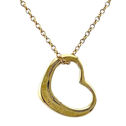 Tiffany & Co Open Heart Necklace 18k Gold 18K Yellow Gold Ladies Tiffany & Co