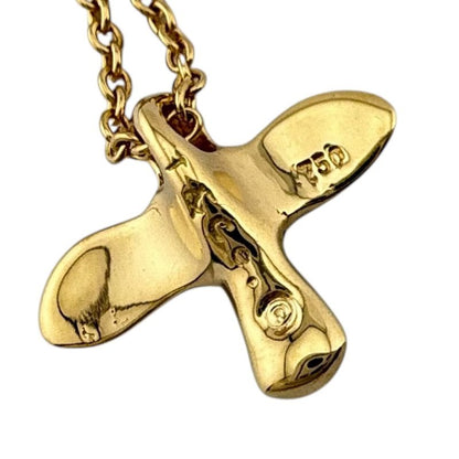 Tiffany & Co Bird Cross Necklace 18k Gold 18K Yellow Gold Ladies Tiffany & Co