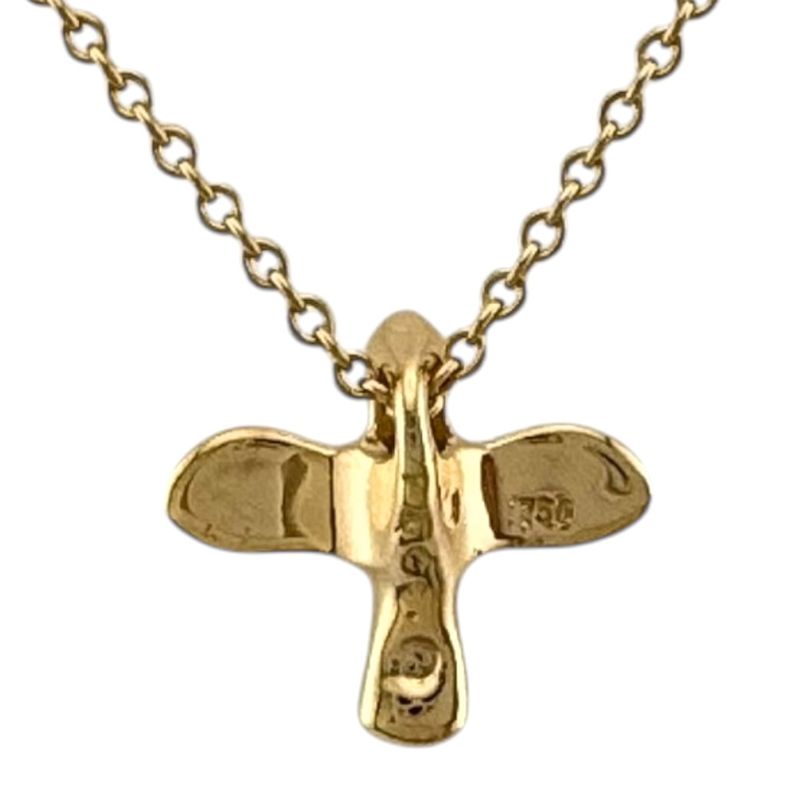 Tiffany & Co Bird Cross Necklace 18k Gold 18K Yellow Gold Ladies Tiffany & Co