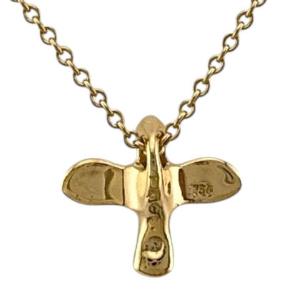 Tiffany & Co Bird Cross Necklace 18k Gold 18K Yellow Gold Ladies Tiffany & Co
