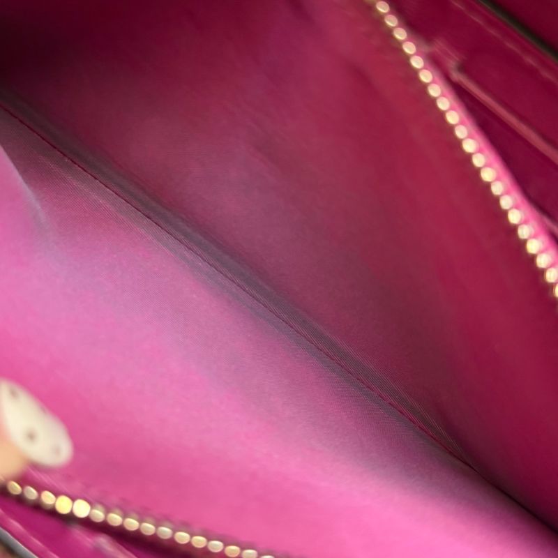 Christian Dior Iss Imo Round Zipper Long Wallet Round Zip Logo Charm Black Pink