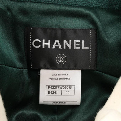 Chanel Coco Mark Button Wool Coat Ladies Used a