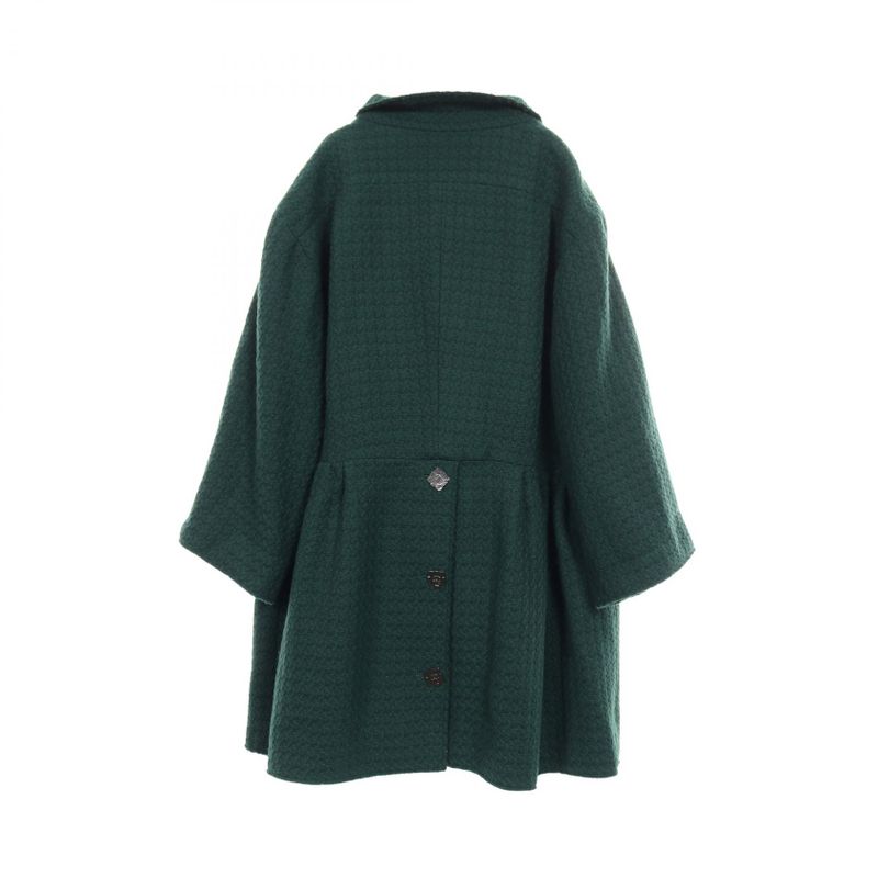 Chanel Coco Mark Button Wool Coat Ladies Used a
