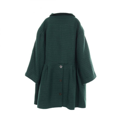 Chanel Coco Mark Button Wool Coat Ladies Used a