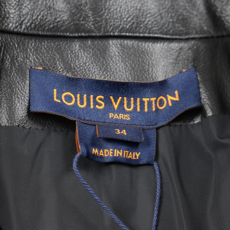 Louis Vuitton Leather Jacket Biker Jacket Leather Jacket Ladies Used a