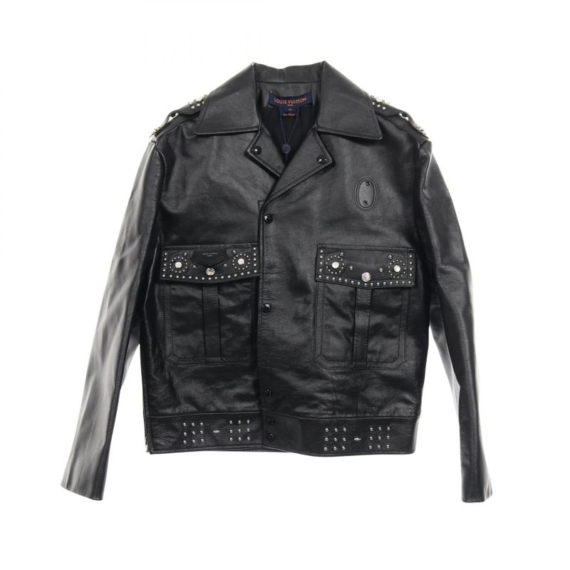 Louis Vuitton Leather Jacket Biker Jacket Leather Jacket Ladies Used a