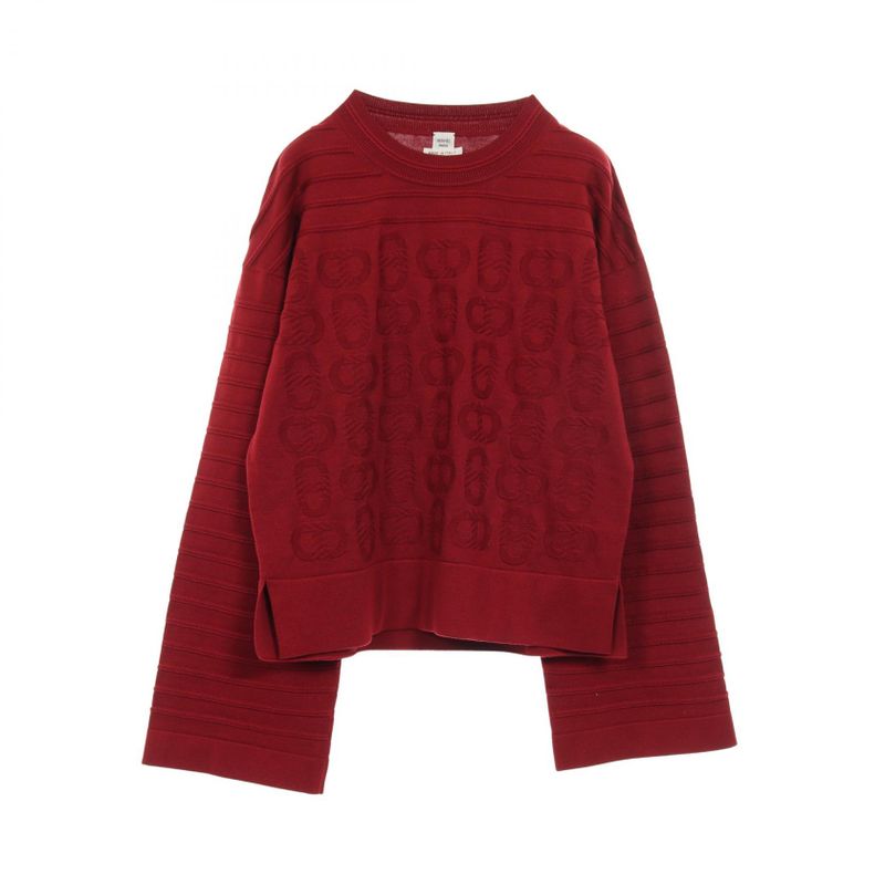 Hermes Knit Chaine D'ancre Silk Cotton Knit Women Used a