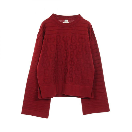 Hermes Knit Chaine D'ancre Silk Cotton Knit Women Used a