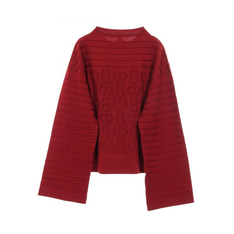 Hermes Knit Chaine D'ancre Silk Cotton Knit Women Used a