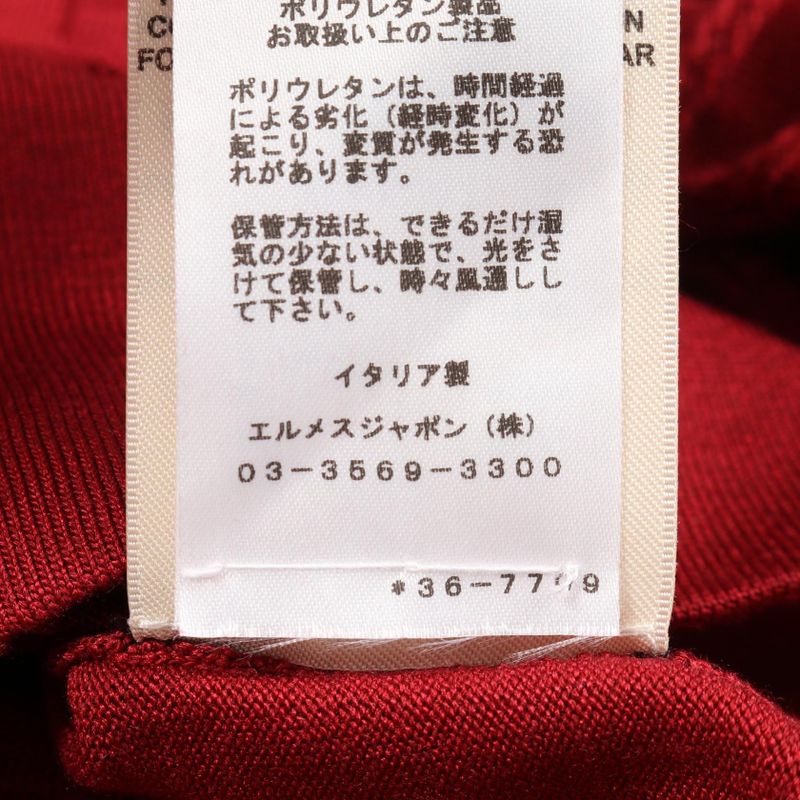 Hermes Knit Chaine D'ancre Silk Cotton Knit Women Used a