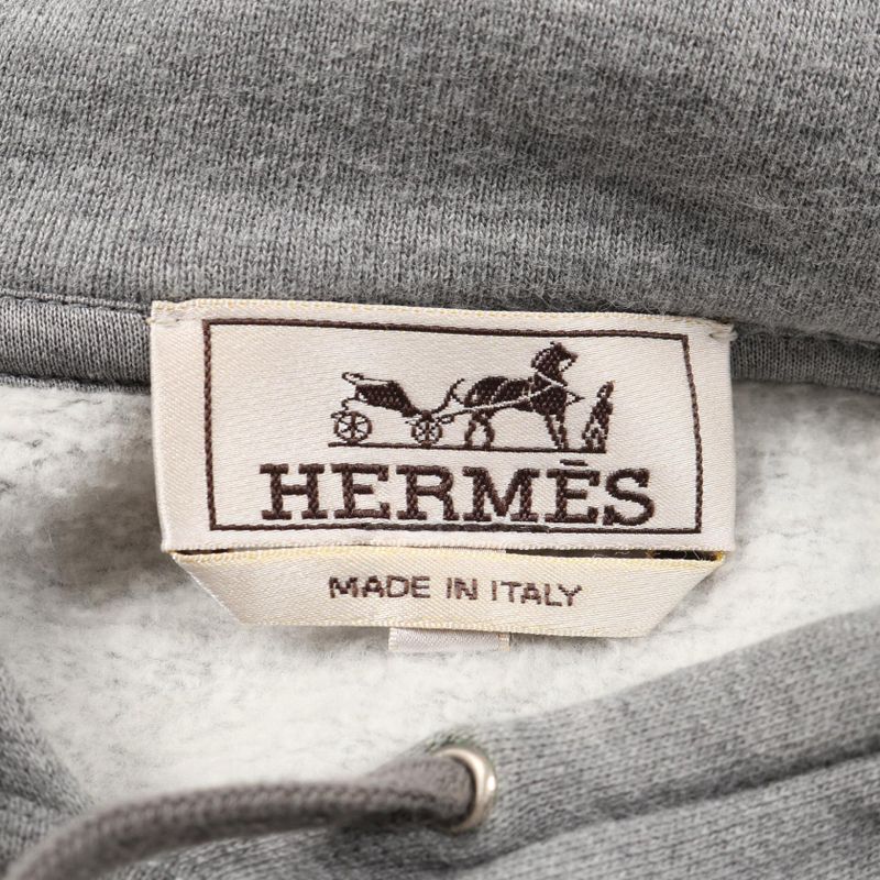 Hermes Hoodie Haw Scuff Zipper Patch Cotton Hoodie Men's Used a