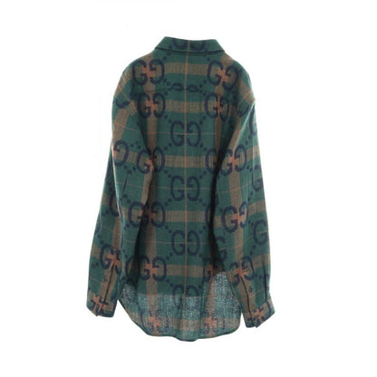 Gucci Jumbo GG Check Wool Shirt Men's Used a