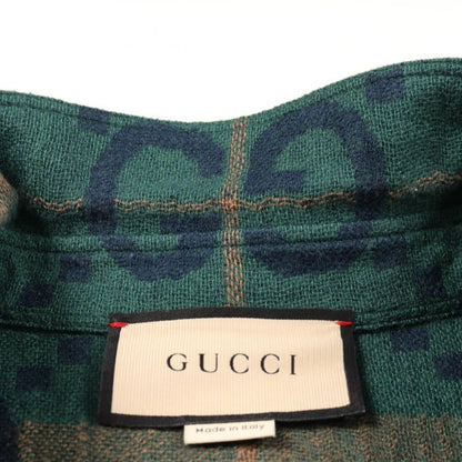 Gucci Jumbo GG Check Wool Shirt Men's Used a