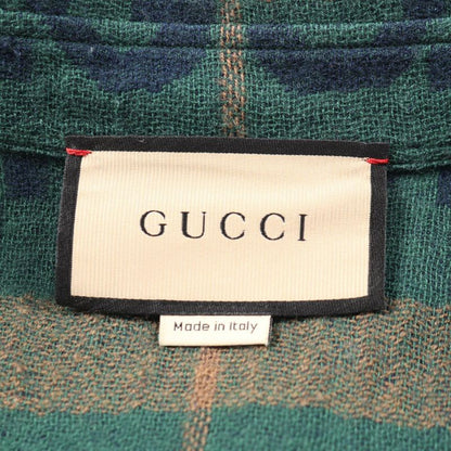 Gucci Jumbo GG Check Wool Shirt Men's Used a