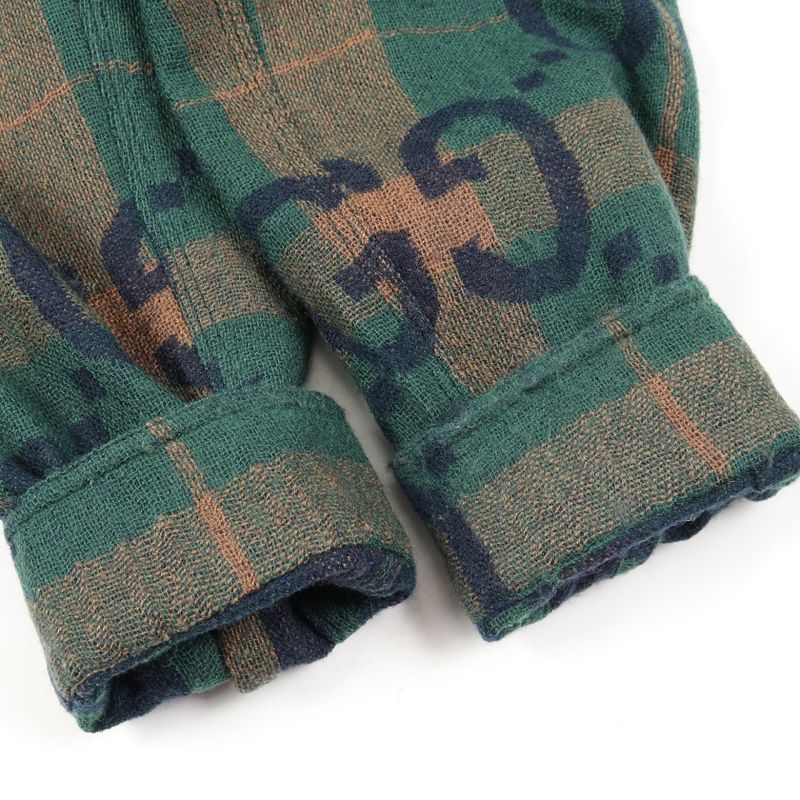 Gucci Jumbo GG Check Wool Shirt Men's Used a