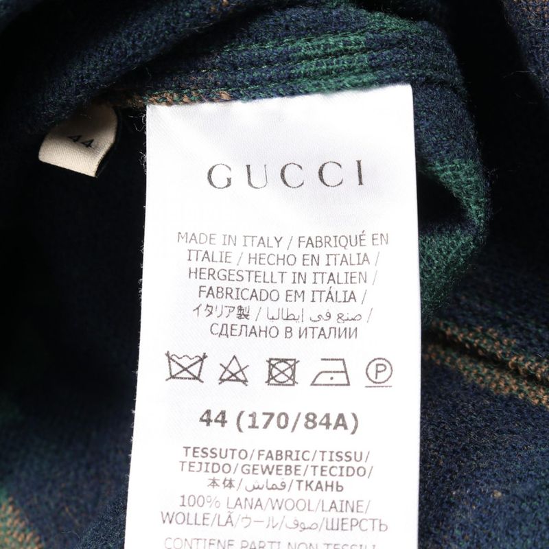 Gucci Jumbo GG Check Wool Shirt Men's Used a