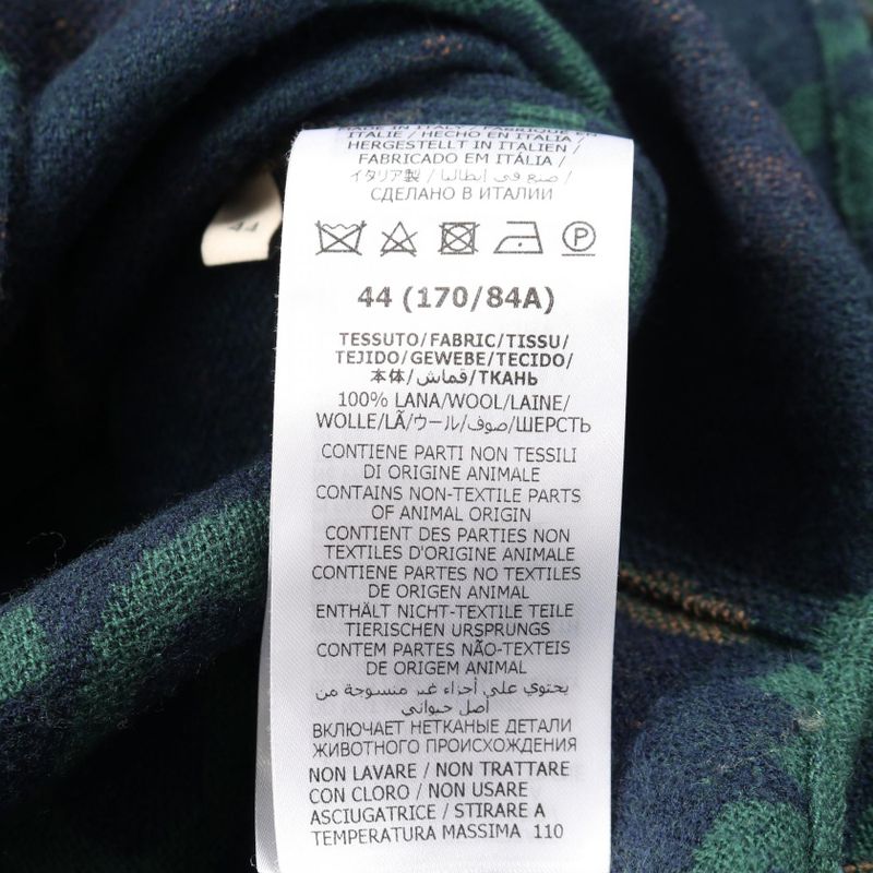 Gucci Jumbo GG Check Wool Shirt Men's Used a