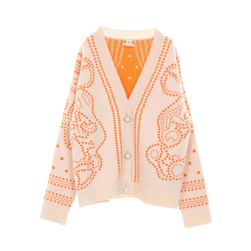 Hermes Cardigan Brides de Gala Cashmere Cotton Cardigan Women Used a