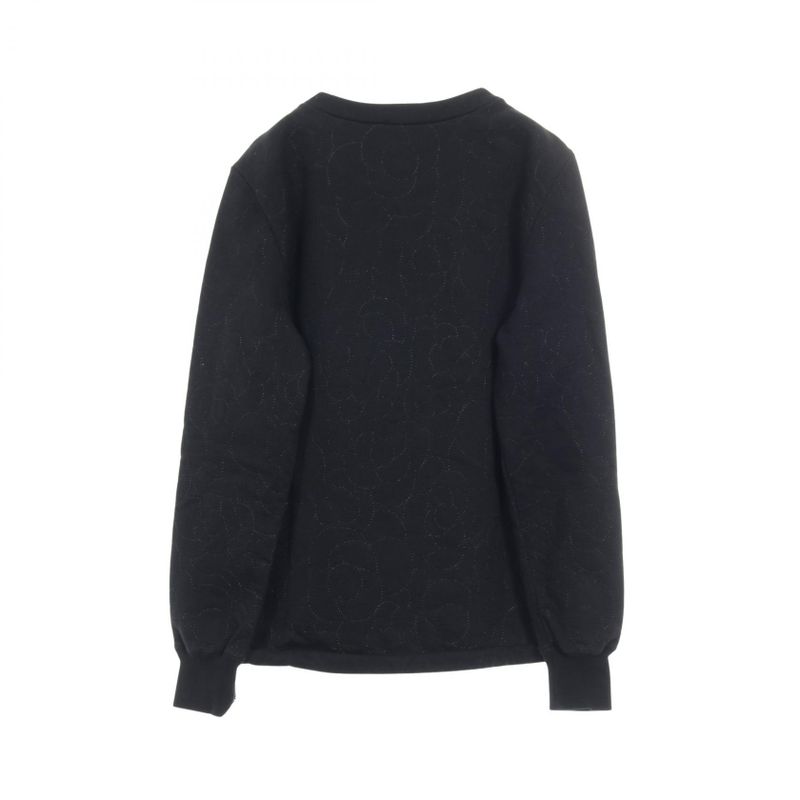 Chanel Sweatshirt Coco Mark Button Camellia Cotton Sweatshirt Ladies Used a