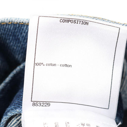 Chanel Skirt Coco Mark Button Cotton Skirt Women Used a