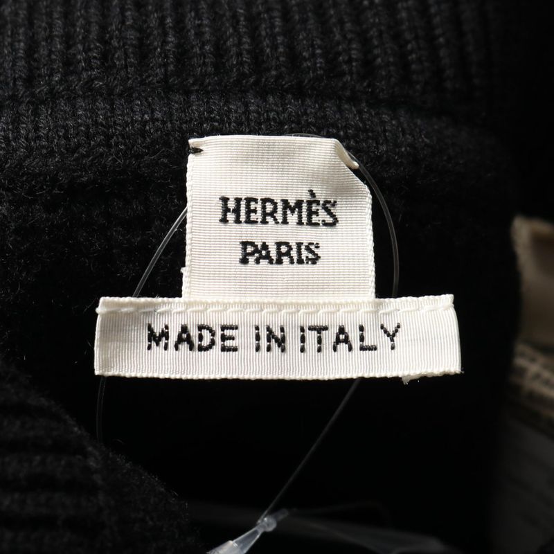 Hermes Skirt Serie Button Knit Cashmere Knit Women Used a