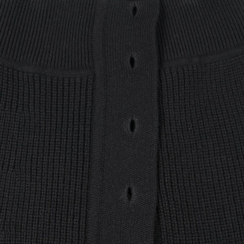 Hermes Skirt Serie Button Knit Cashmere Knit Women Used a