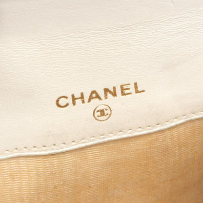 Chanel Coin Case Coco Mark White Caviar Skin (grained Calf) Coco Mark Coin Case