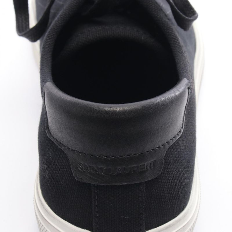 Saint Laurent Paris Sneakers Malibu Black Canvas Leather Sneakers Women Used a