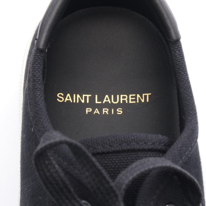 Saint Laurent Paris Sneakers Malibu Black Canvas Leather Sneakers Women Used a