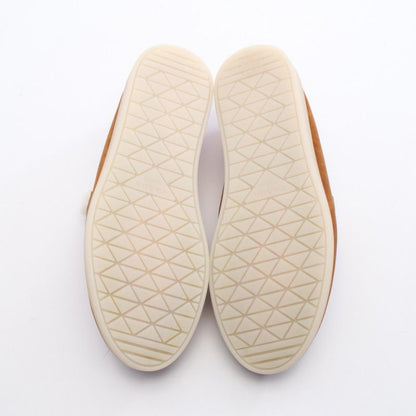 Prada Loafers Triangle Logo Mouton Suede Shearling Loafers Women's Unused