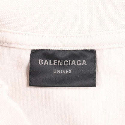 Balenciaga Cut and Sewn Stencil Type XS Beige Cotton T-Shirt Men's Used a