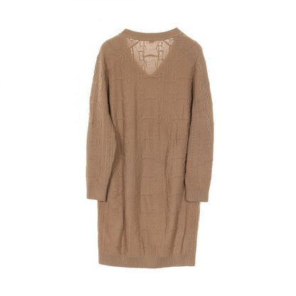 Hermes Dress Chaine D'ancre Wool Dress Women Used a