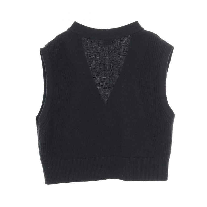 Hermes Vest Serie Button Cashmere Vest Ladies Used a