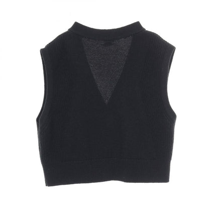 Hermes Vest Serie Button Cashmere Vest Ladies Used a