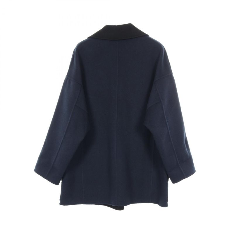 Hermes Serie Button Cashmere Coat Women's Used a