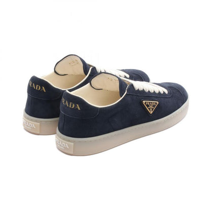 Prada Sneakers Triangle Logo Navy Suede Sneakers Women's Never Worn
