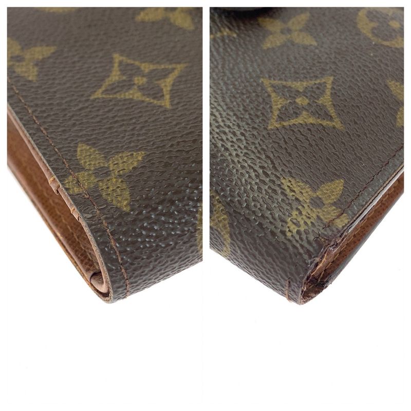 Louis Vuitton Monogram Portefeuille Viennois Brown PVC M61674 Foldable Wallet