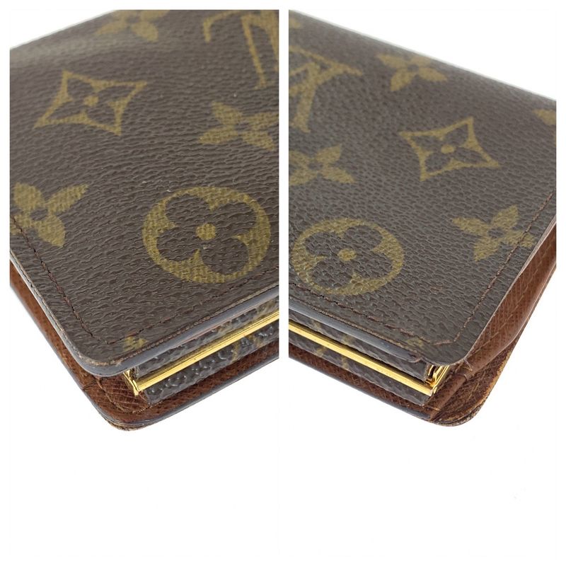 Louis Vuitton Monogram Portefeuille Viennois Brown PVC M61674 Foldable Wallet