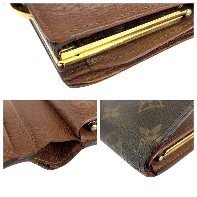 Louis Vuitton Monogram Portefeuille Viennois Brown PVC M61674 Foldable Wallet
