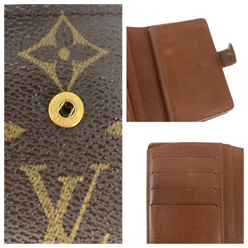 Louis Vuitton Monogram Portefeuille Viennois Brown PVC M61674 Foldable Wallet