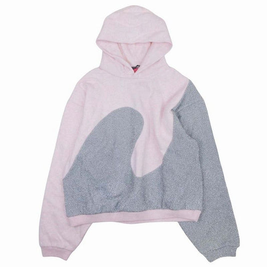 23ss Dior Erl Dior Erl Lame Mix Sweatshirt Hoodie Pullover Cut Cotton Lined