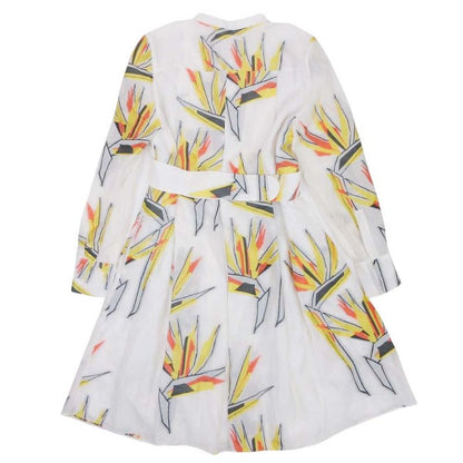 16ss Fendi Resort Collection Birds of Paradise Dress Silk Blend Birds of