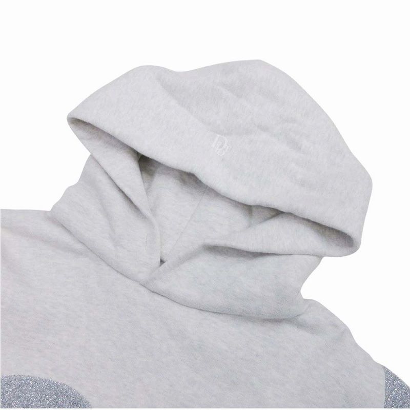 23ss Dior Erl Dior Erl Lame Mix Sweatshirt Hoodie Pullover Cut Cotton Lined