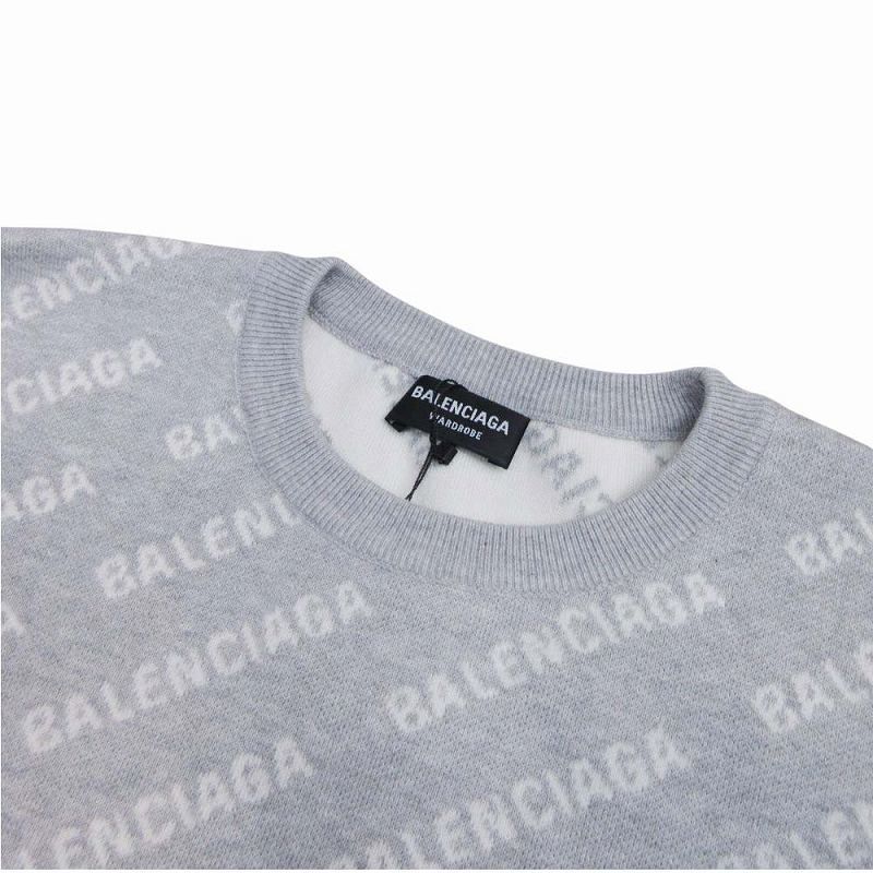 22aw Balenciaga Wardrobe Balenciaga Wardrobe Multi-Logo Allover Round Knit