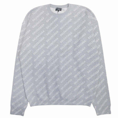 22aw Balenciaga Wardrobe Balenciaga Wardrobe Multi-Logo Allover Round Knit