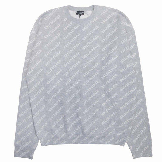 22aw Balenciaga Wardrobe Balenciaga Wardrobe Multi-Logo Allover Round Knit