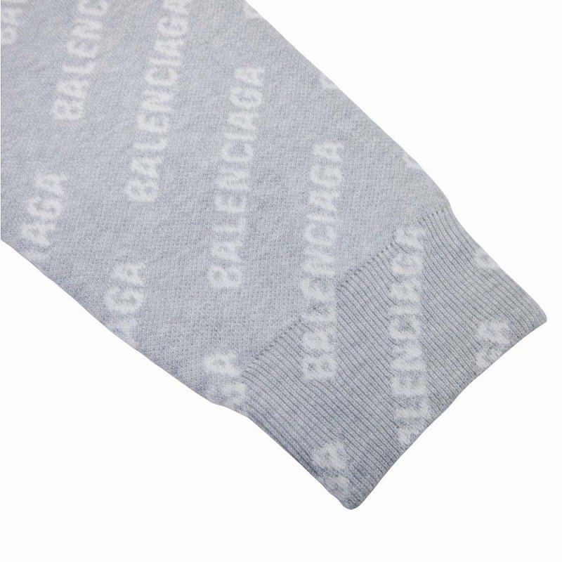 22aw Balenciaga Wardrobe Balenciaga Wardrobe Multi-Logo Allover Round Knit